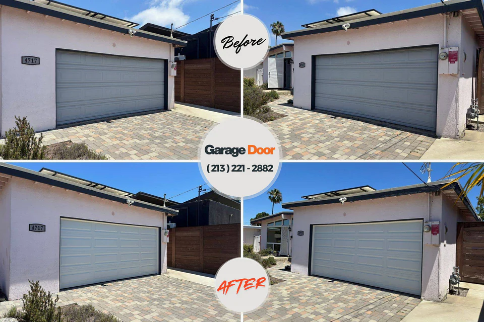 Before and after: garage door repair Georgetown, IL
